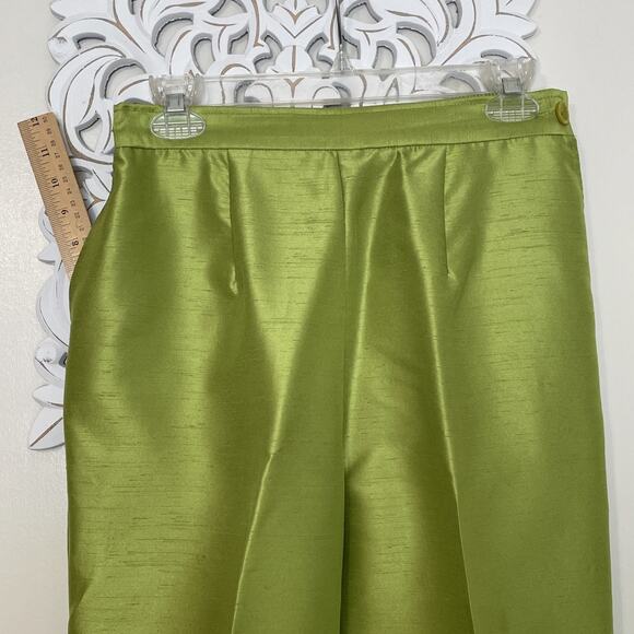 AMY JESS Women's Small 3-Piece JACKET TOP PANT Set Chartreuse GREEN Made in USA - Picture 15 of 16